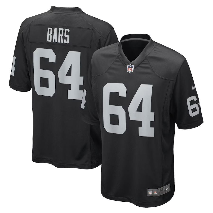 Men Las Vegas Raiders 64 Alex Bars Nike Black Game Player NFL Jersey